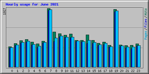 Hourly usage for June 2021